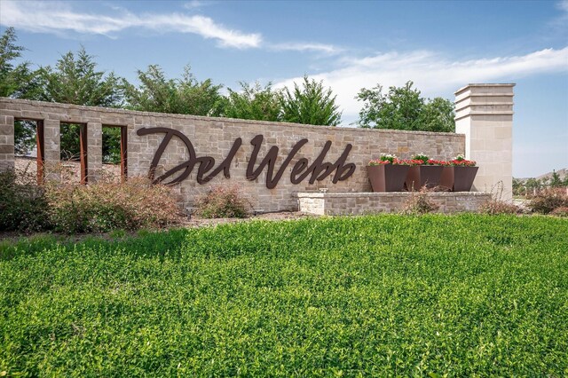 view of community sign