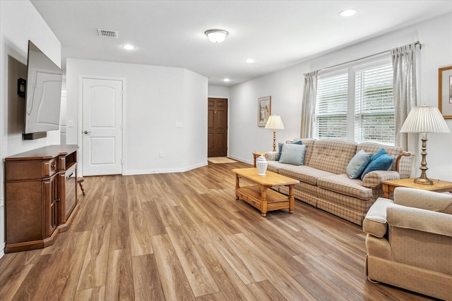 9109 Water Willow Way, Mckinney, TX 75071 - living area featuring light wood-type flooring and recessed lighting