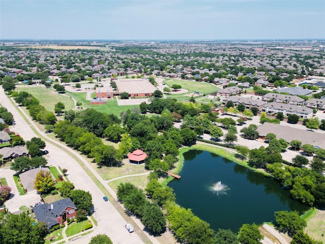 1424 Greenwich Dr, Allen, TX 75013 - aerial perspective of suburban area with a nearby body of water
