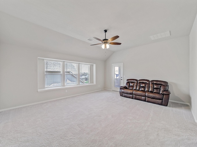 1316 Brentfield Dr, Anna, TX 75409 - unfurnished room featuring healthy amount of natural light, ceiling fan, carpet floors, baseboards, and vaulted ceiling