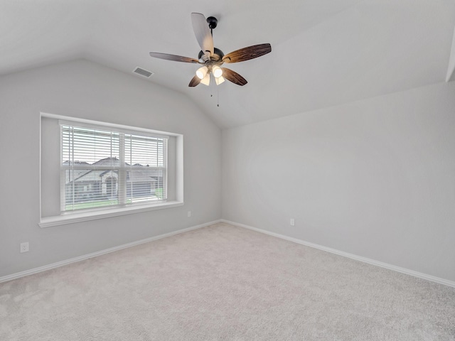 1316 Brentfield Dr, Anna, TX 75409 - carpeted spare room featuring lofted ceiling, ceiling fan, and baseboards
