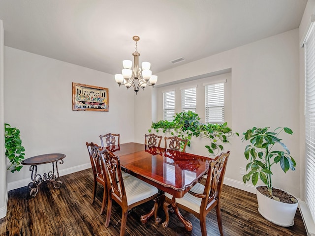 1316 Brentfield Dr, Anna, TX 75409 - dining area featuring a chandelier, baseboards, and wood finished floors
