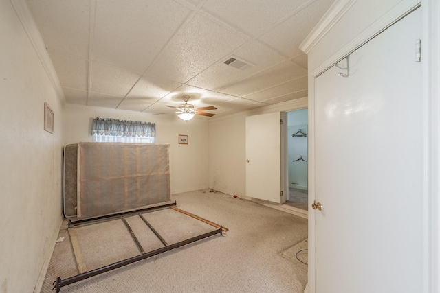 9820 County Road 514, Alvarado, TX 76009 - bathroom featuring a paneled ceiling and a ceiling fan
