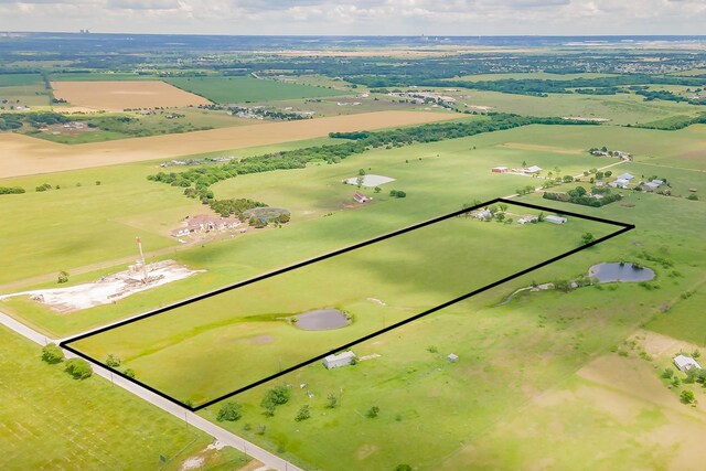 9820 County Road 514, Alvarado, TX 76009 - aerial view of sparsely populated area featuring property boundaries highlighted