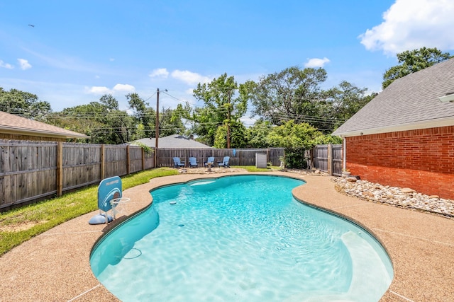 1809 Esquire Pl, Grand Prairie, TX 75050 - view of swimming pool with a fenced backyard and a patio