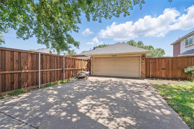 6801 Sweetwater Dr, Plano, TX 75023 - garage with driveway and fence