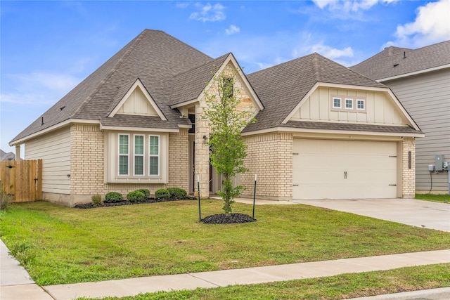 3625 Beutel Rd, Waco, TX 76655 - view of front facade with concrete driveway, board and batten siding, roof with shingles, and brick siding