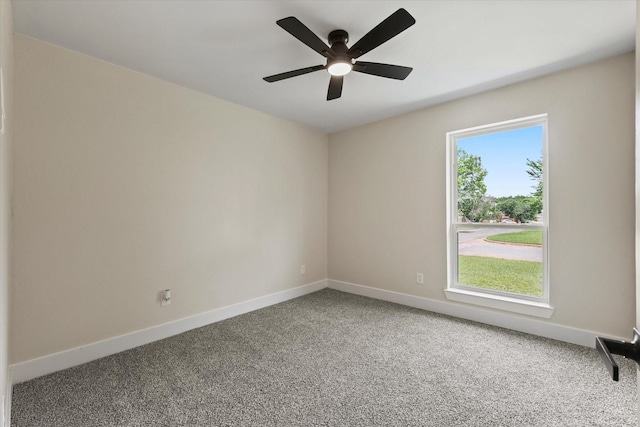 6210 Maple Springs Dr, Arlington, TX 76001 - carpeted spare room featuring baseboards and ceiling fan