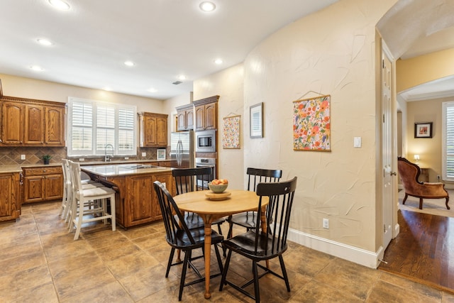 701 Mason Dr, Allen, TX 75013 - dining area featuring recessed lighting and baseboards