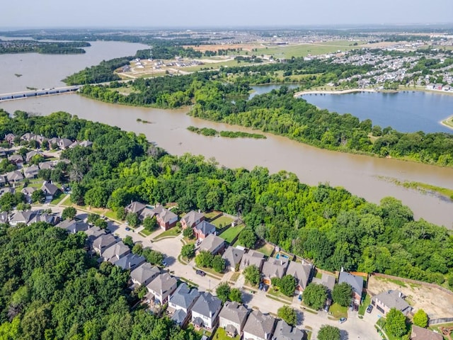 1209 Golden Eagle Ct, Aubrey, TX 76227 - aerial view of property's location featuring a nearby body of water and nearby suburban area