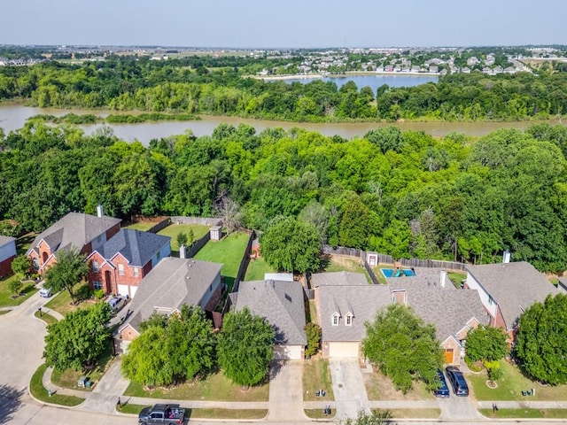1209 Golden Eagle Ct, Aubrey, TX 76227 - aerial view of residential area featuring a nearby body of water