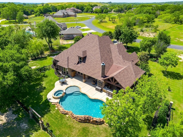 4312 Tapatio Springs Rd, Fort Worth, TX 76108 - aerial view of property and surrounding area with a pool area