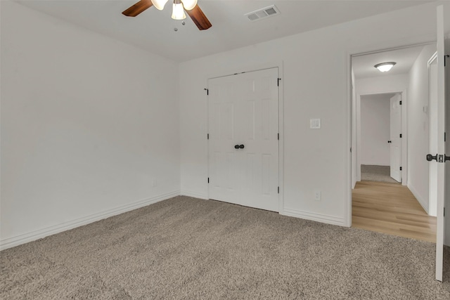 289 Cates Rd, Van Alstyne, TX 75495 - unfurnished bedroom featuring light colored carpet and ceiling fan