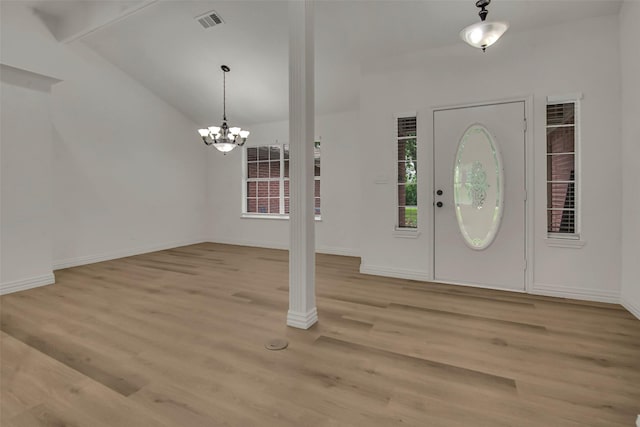 289 Cates Rd, Van Alstyne, TX 75495 - foyer entrance featuring a chandelier and light wood-type flooring