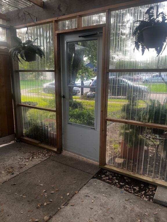 view of doorway to outside