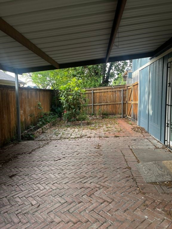 view of patio / terrace featuring a fenced backyard