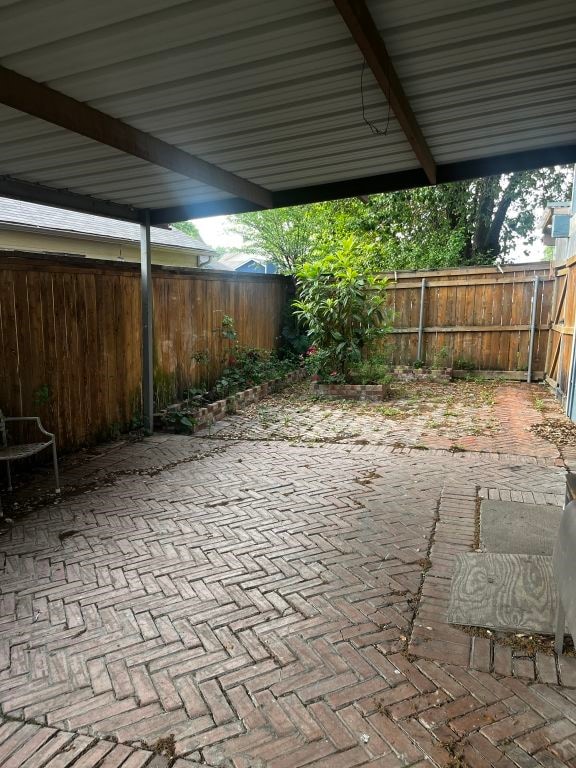 view of patio / terrace featuring a fenced backyard