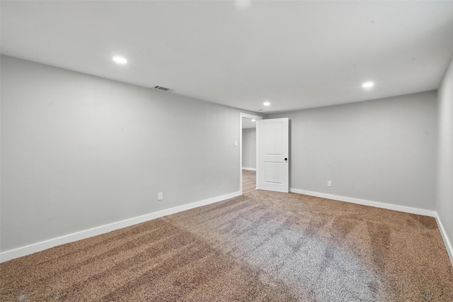 1220 Brittany Ln, Arlington, TX 76013 - spare room featuring recessed lighting, baseboards, and carpet