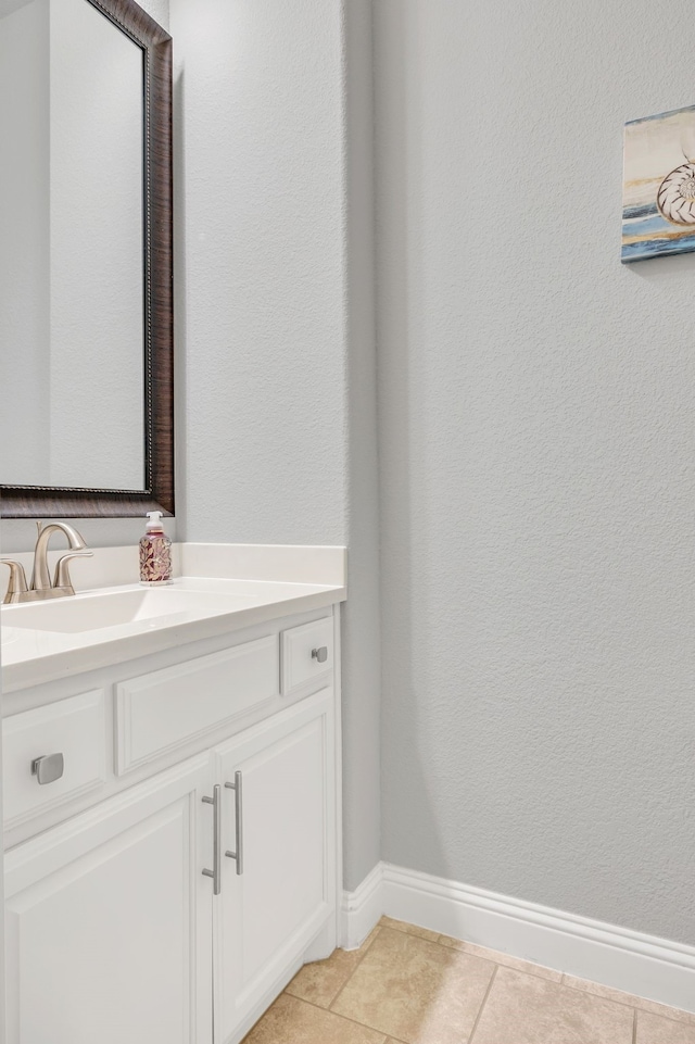 14937 Belclaire Ave, Aledo, TX 76008 - bathroom with tile patterned flooring, vanity, and baseboards