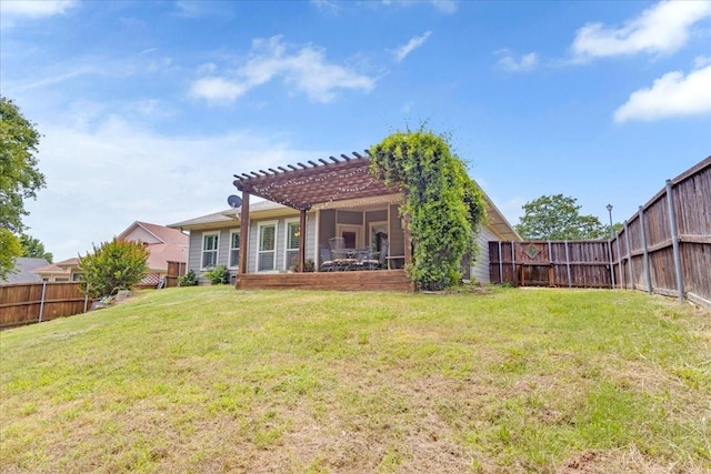 1823 Woodland Park Dr, Denison, TX 75021 - rear view of property with a pergola