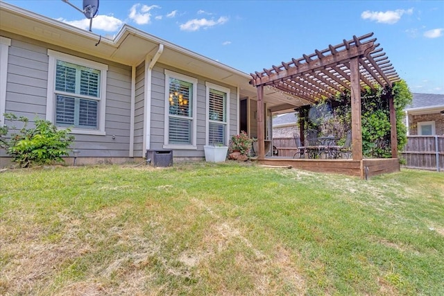 1823 Woodland Park Dr, Denison, TX 75021 - rear view of property featuring a pergola, central AC unit, and a patio
