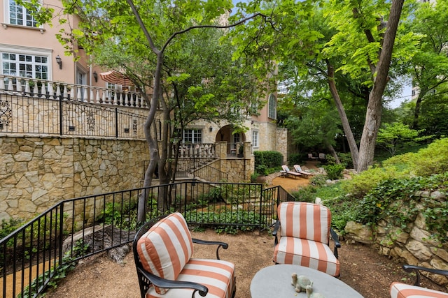 3725 Turtle Creek Blvd Unit A, Dallas, TX 75219 - view of patio with stairway