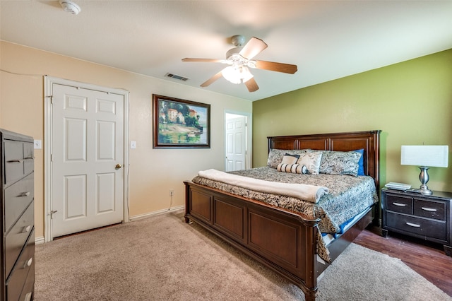 3406 Nomas St, Dallas, TX 75212 - bedroom with baseboards and a ceiling fan