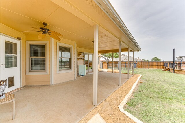 6367 Bridle Trl, Caddo Mills, TX 75135 - view of patio with ceiling fan