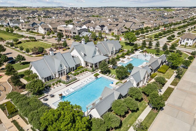 2812 Quill Ln, Northlake, TX 76247 - aerial view of residential area featuring a pool