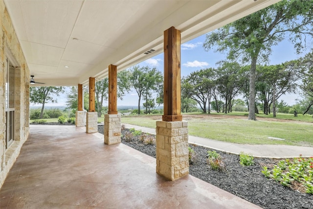1430 Black Hawk Trl, Nemo, TX 76070 - view of patio / terrace featuring a porch and ceiling fan