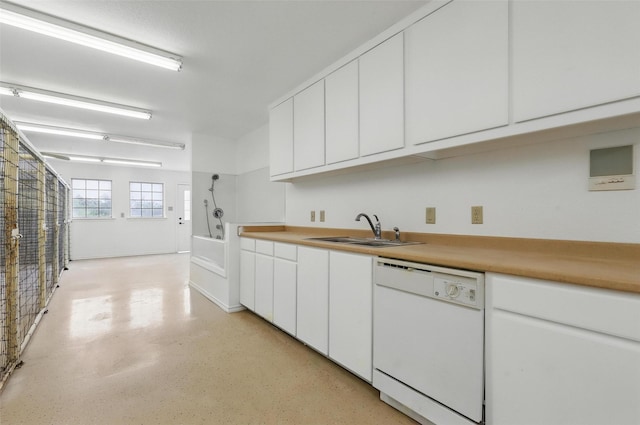 1430 Black Hawk Trl, Nemo, TX 76070 - kitchen with dishwasher, a sink, white cabinets, and light countertops