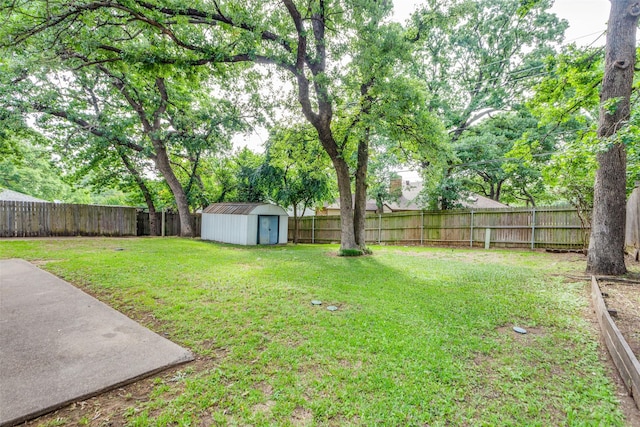 104 NE Rosamond St, Burleson, TX 76028 - view of yard featuring a storage unit and an outdoor structure