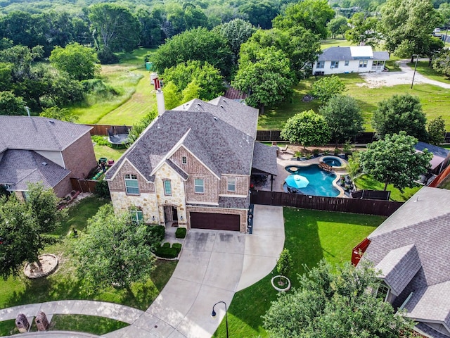 aerial view of property and surrounding area