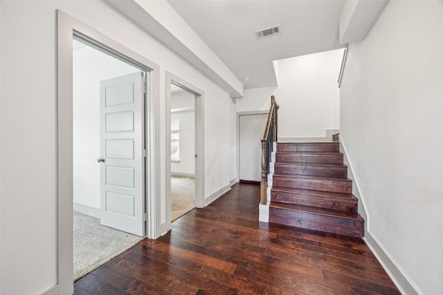 1964 W Davis St, Dallas, TX 75208 - stairs with wood-type flooring and baseboards