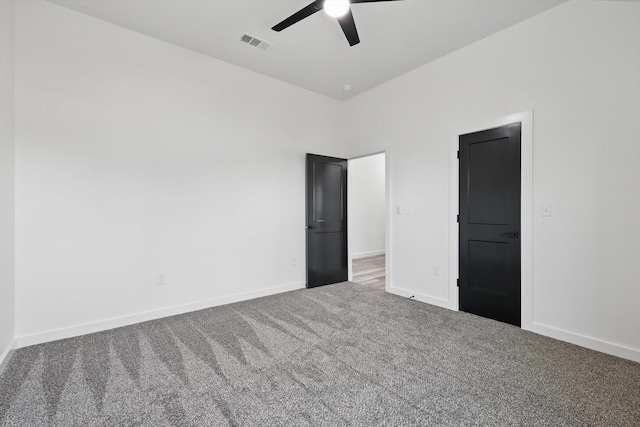 9413 Prairieview Dr, Fort Worth, TX 76134 - unfurnished bedroom featuring carpet flooring, baseboards, and a ceiling fan