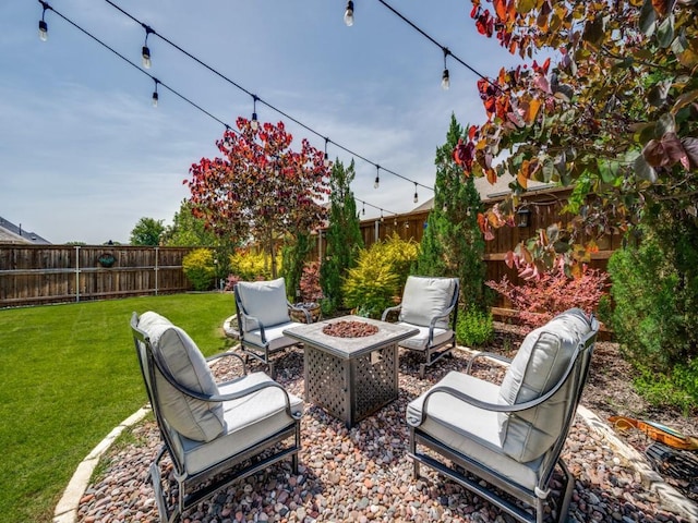 6209 Crystal Cove Ct, Mckinney, TX 75071 - view of patio / terrace with an outdoor fire pit