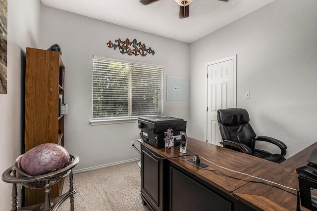 1516 Cheyenne Trl, Mansfield, TX 76063 - carpeted office space with ceiling fan and baseboards