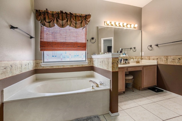1516 Cheyenne Trl, Mansfield, TX 76063 - full bath with tile patterned flooring, a bath, and vanity