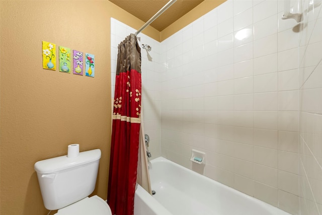 905 Sonora Dr, Allen, TX 75013 - bathroom featuring shower / bath combination with curtain and a textured wall