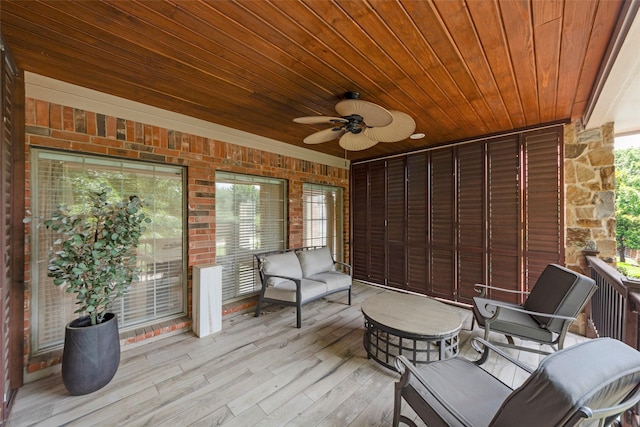 905 Sonora Dr, Allen, TX 75013 - wooden terrace with a ceiling fan