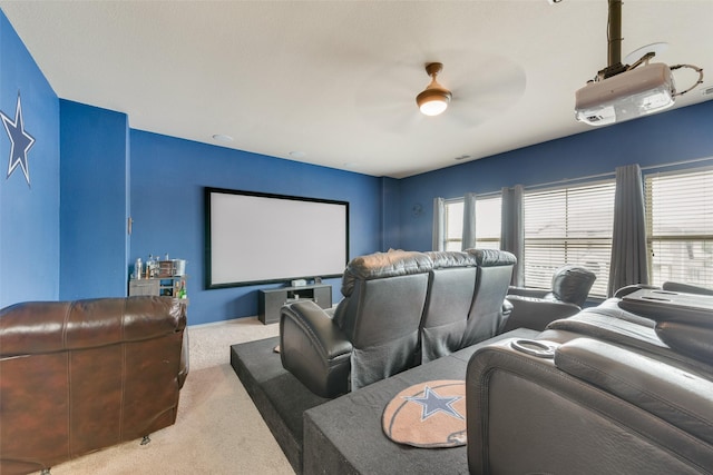 6712 Eliza Dr, Arlington, TX 76001 - cinema room featuring carpet flooring, healthy amount of natural light, and ceiling fan