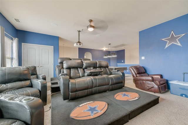 6712 Eliza Dr, Arlington, TX 76001 - view of carpeted cinema room