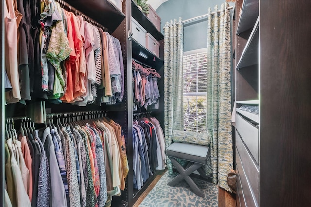 2466 Campfire Ln, Frisco, TX 75033 - spacious closet featuring wood finished floors