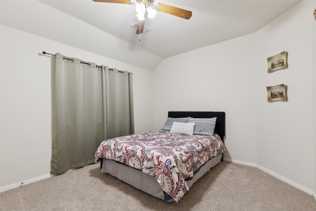 108 Rolling Rock Dr, Trophy Club, TX 76262 - carpeted bedroom with lofted ceiling, baseboards, and a ceiling fan