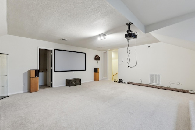 108 Rolling Rock Dr, Trophy Club, TX 76262 - carpeted home theater featuring vaulted ceiling