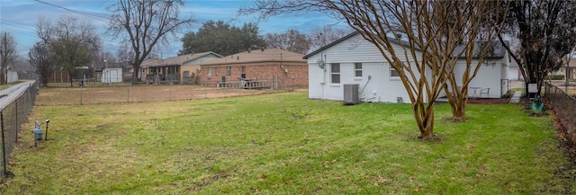 1213 Bowie St, Garland, TX 75040 - view of yard featuring central AC unit