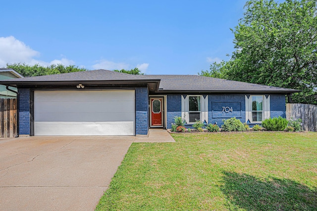 704 Vaughn Dr, Burleson, TX 76028 - ranch-style house with brick siding, a garage, and driveway