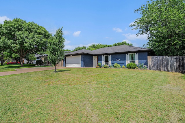 704 Vaughn Dr, Burleson, TX 76028 - ranch-style house with a garage, concrete driveway, and brick siding
