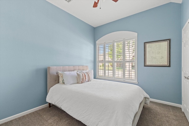 6436 Branchwood Trl, The Colony, TX 75056 - bedroom with carpet, baseboards, and ceiling fan