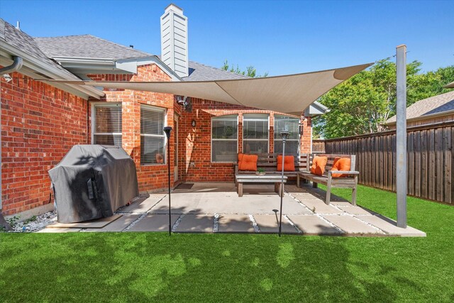 6436 Branchwood Trl, The Colony, TX 75056 - view of patio / terrace featuring a grill and outdoor lounge area